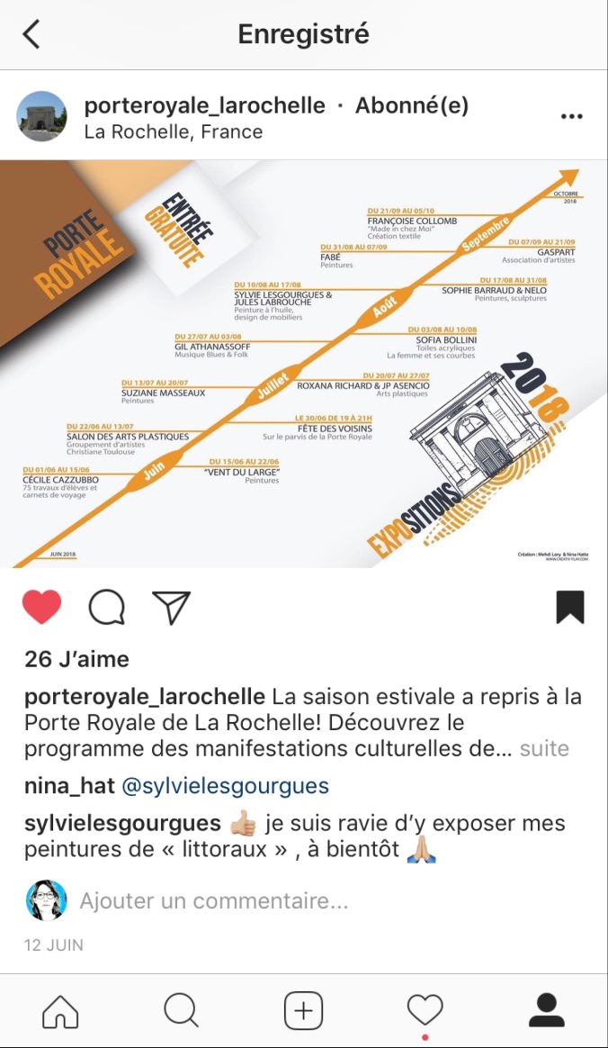#capturedécran #instagram #infos #porteroyale_larochelle